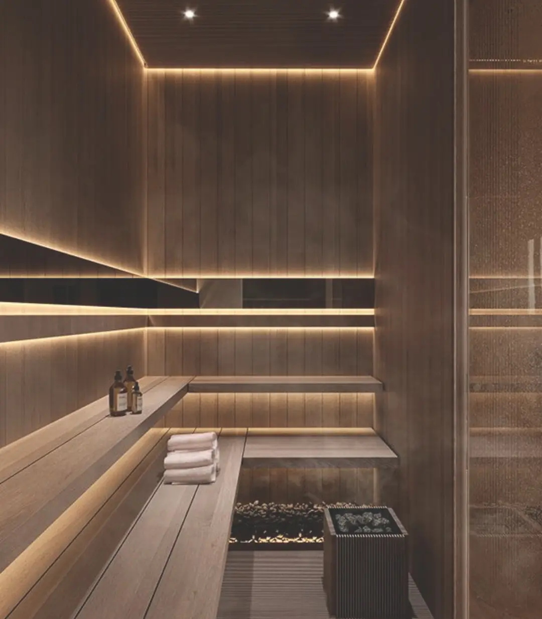 Relaxing sauna